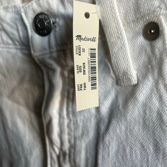 NWT Madewell High-Rise Denim Shorts in Tile White Size 32 - Picture 7 of 13